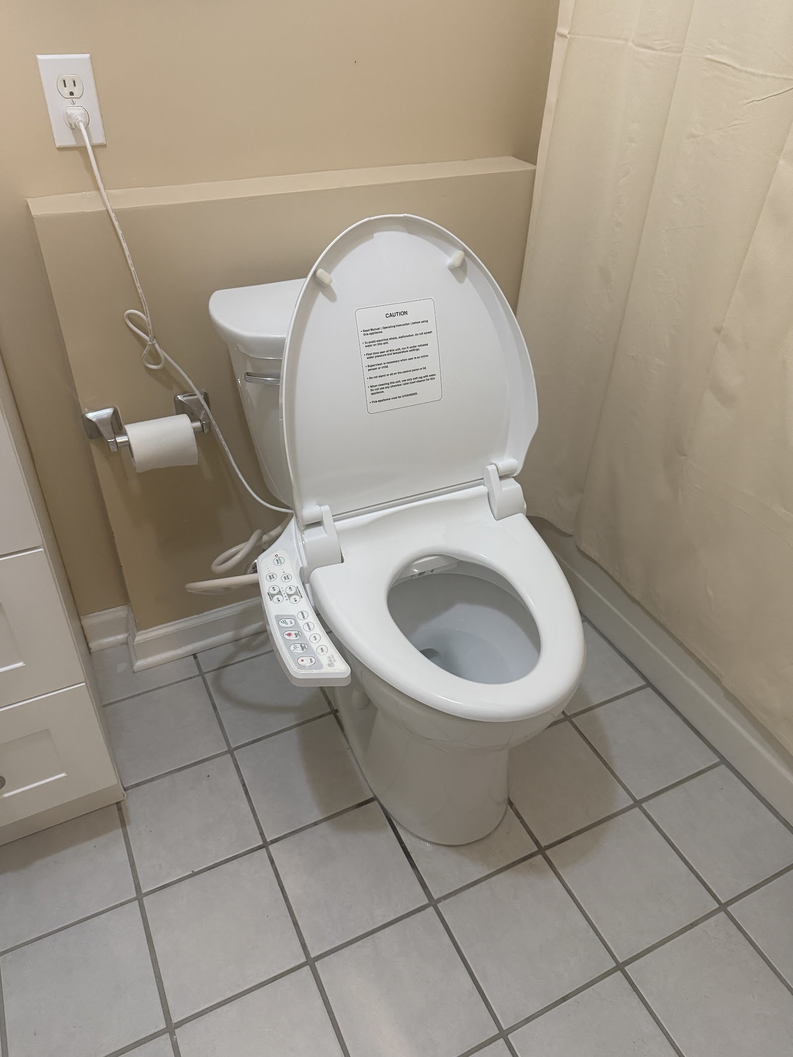 New toilet installation